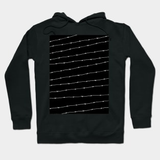 Cool black and white barbed wire pattern Hoodie